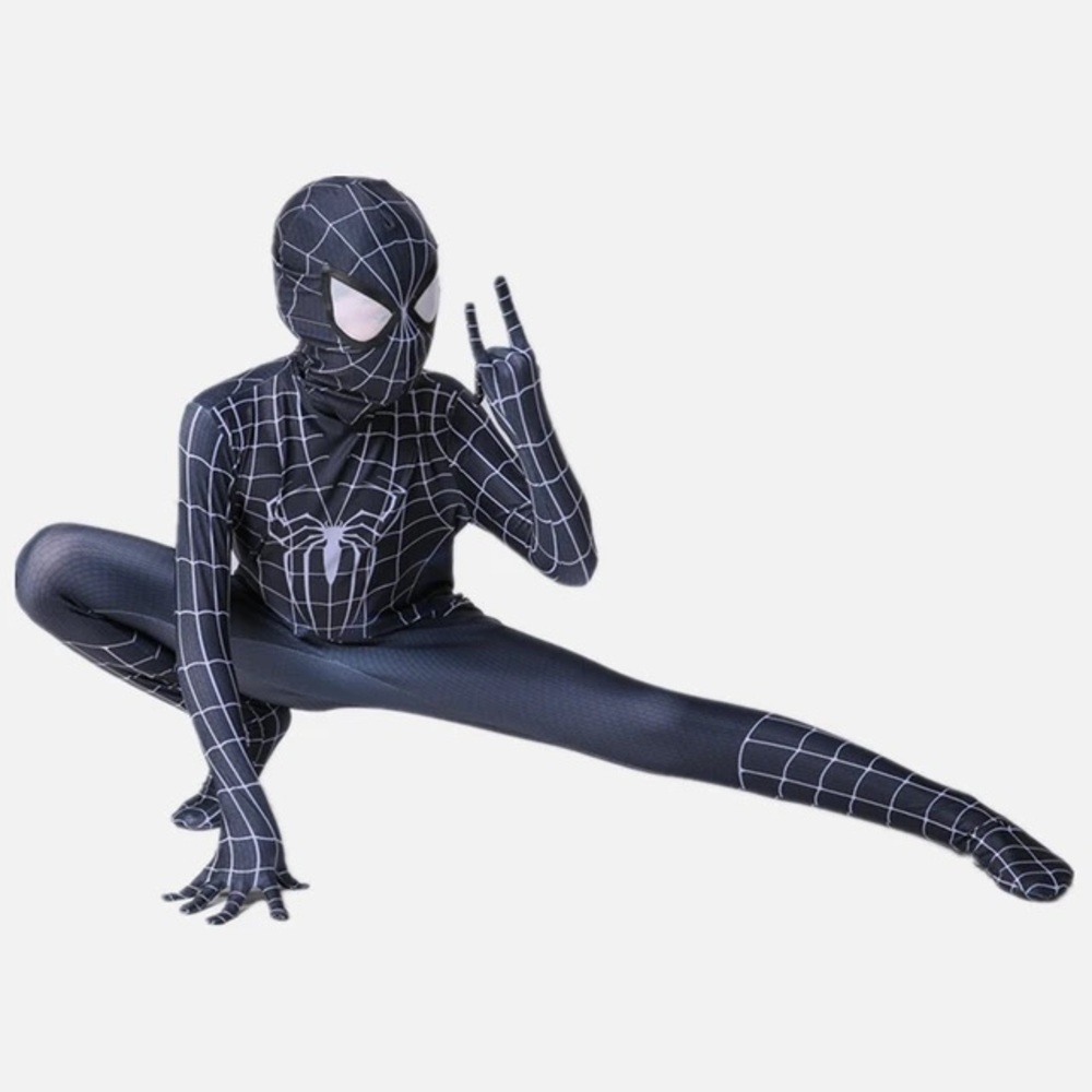 Black Spider-Man Custome 7-8 year old boy